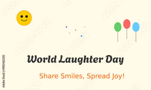 World Laughter Day Balloon Poster