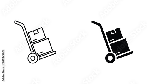 Hand Truck Cargo Boxes Logistics Movement