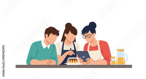 Group of People Conducting Science Experiment with Laboratory Equipment