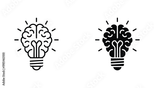 Brain Lightbulb Idea Generation Innovation Concept