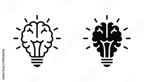 Brain Lightbulb Idea Innovation Business Concept