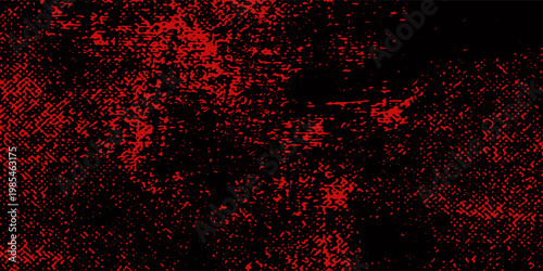Drak black and red abstract grunge background with halftone style. picture