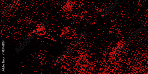 Drak black and red abstract grunge background with halftone style. picture