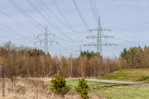 Hochspannungsfreileitungsmast für Strom - Energiekrise Deutschland