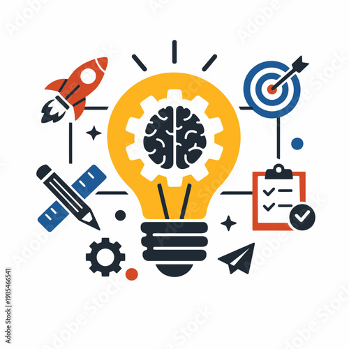 Creative Lightbulb Innovation Concept Vector