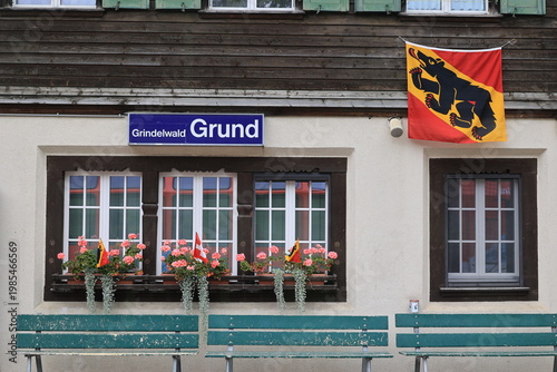 Grindelwald train station Grund, Switzerland
