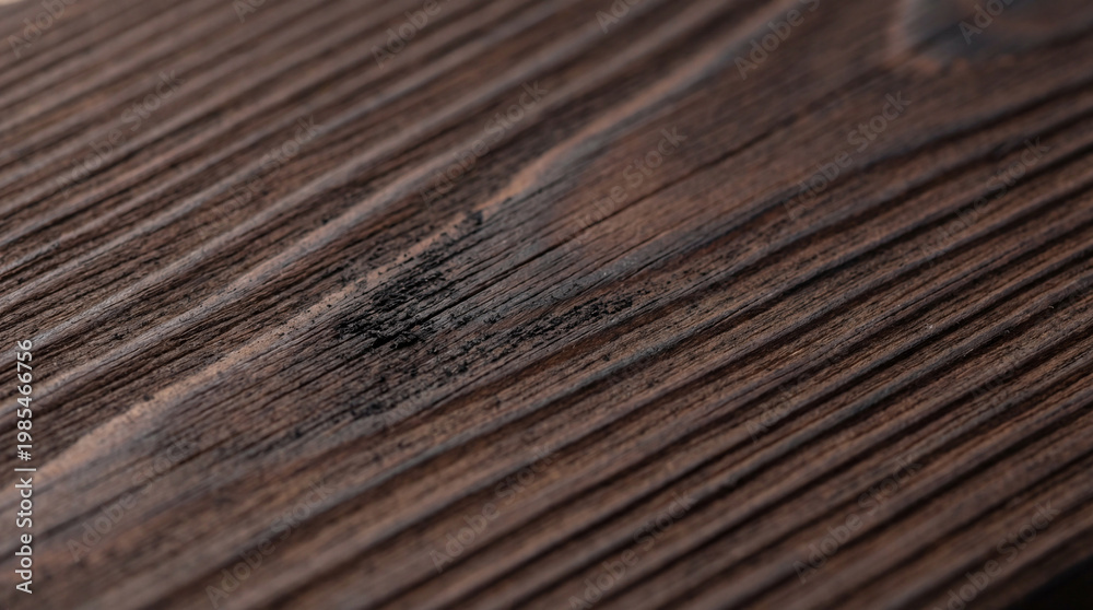 Fototapeta premium Brushed Yakisugi Cedar Detail for Branding Design