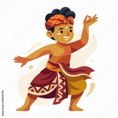 Balinese Kecak Dance children.eps