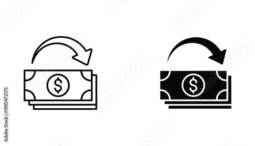 Money Transfer Arrow Icon Finance Exchange Vector Symbol
