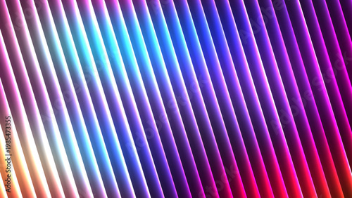 Vibrant diagonal gradient of pixelated light streaks across a cosmic backdrop illustration