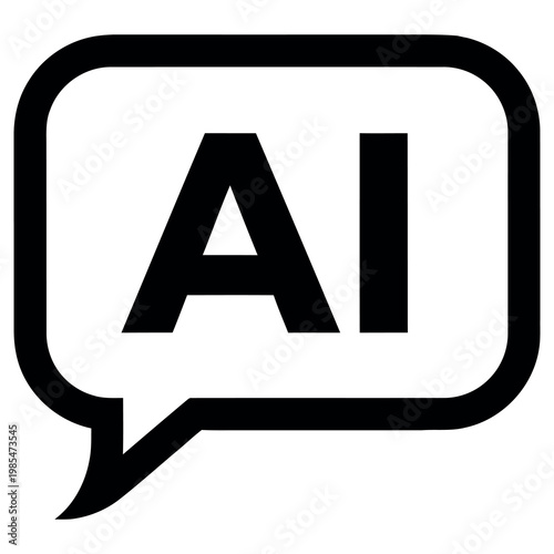 AI chat bot logo symbol icon