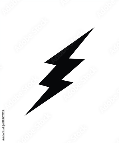 Energy power concept lightning bolt icon representing electricity and dynamic strength in modern outline vector illustration.
