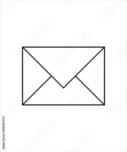 Mail box communication icon line art vector illustration isolated on white background.