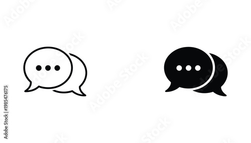 Speech Bubbles Communication Icons Message Dialogue Chat Conversation