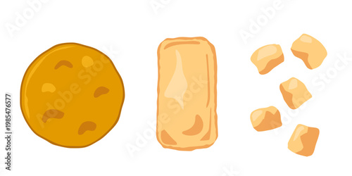 煎餅・おかき・あられ　イラストのセット