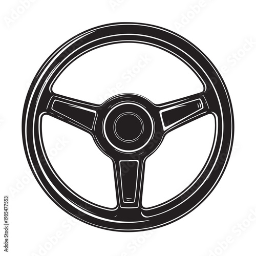 Steering Wheel, Automobile, machine, drive symbols, Steering Wheel silhouette.