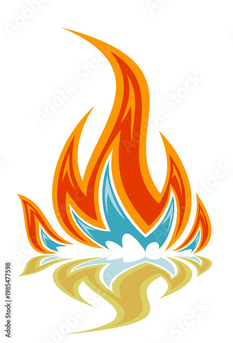 The symbol of burning hot fire.