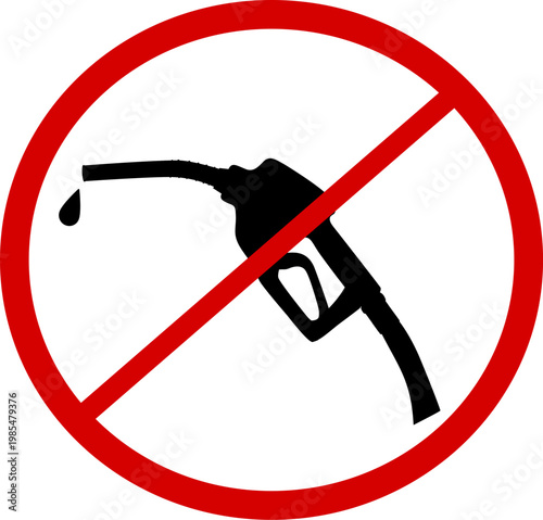 No fuel sign vectors illustration
