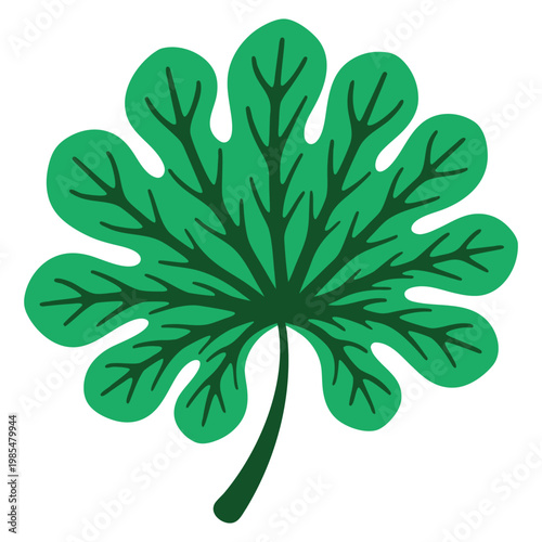 Fotografía Abstract green leaf clover pattern and floral nature illustration featuring a vector design element with a lotus petal blossom shape for summer decoration
