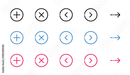 Minimalist UI UX Interface Web Icons and Hand Drawn Navigation Elements Set
