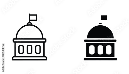 Government Building Symbol  Official Structure Icon Commerce