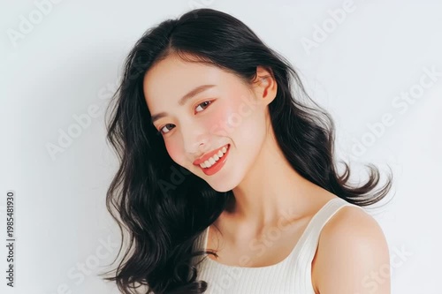美容, 女性, スキンケア, 化粧品, ビューティー, 若い女性, 美肌, 日本人, アジア人, フェイシャル, メイク, 美容液, 保湿, クリーム, エイジングケア, 美容医療, エステ, 美容クリニック, 肌ケア, ナチュラルメイク, 透明感, ツヤ肌, モデル, 笑顔, ポートレート, クローズアップ, リラックス, 癒し, 健康的, 美白, コラーゲン, ヒアルロン酸, アンチエイジング