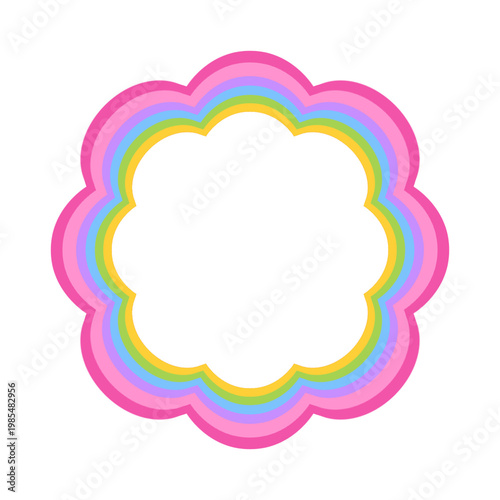 Obraz na płótnie flower rainbow y2k graphic