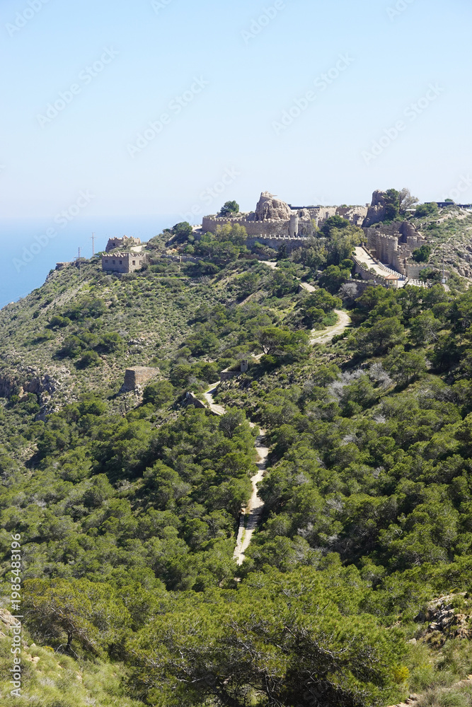 Fototapeta premium Battery del Jorel at Cape de Tinoso not from Cartagena, Spain
