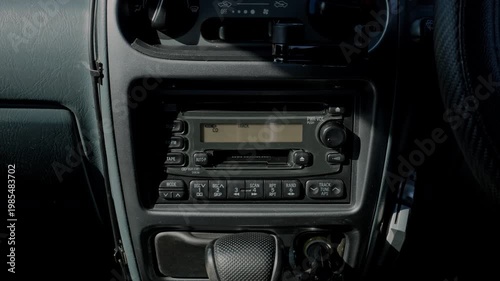 Operating a Genuine Retro Car Audio CD Radio Cassette Deck by Inserting Playing and Ejecting a CD  |  Japan