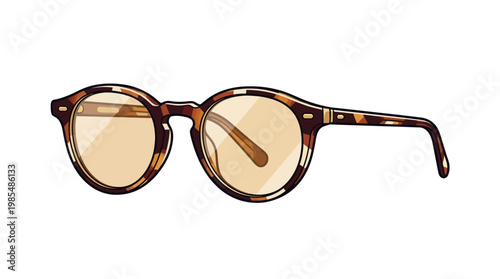 Tortoiseshell glasses with yellow lenses.