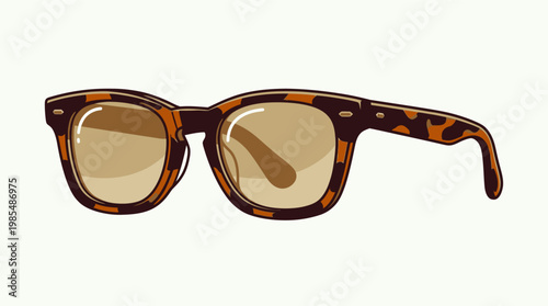 Tortoiseshell sunglasses with brown lenses.