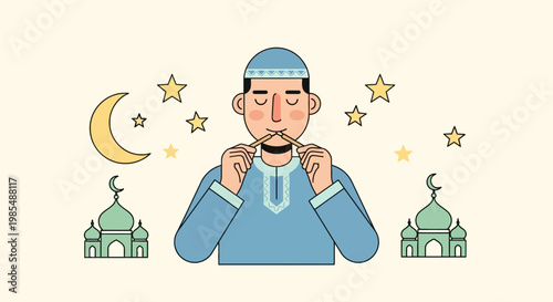 Man wearing traditional Islamic clothing.