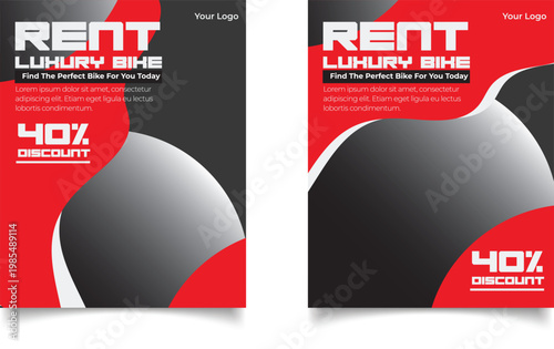 Motorcycle social media post template