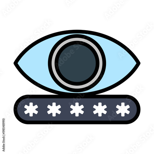 Eye icon with asterisks below