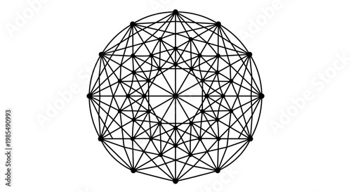 Minimal network logo representing artificial intelligence, big data, and digital connectivity. Perfect for AI, SaaS, and tech startups.