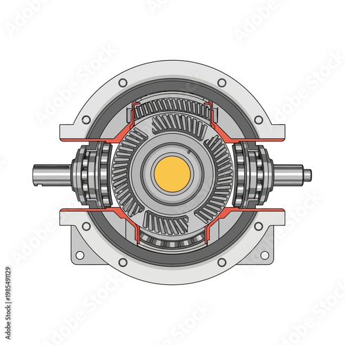 Planetary Gearbox Cross-Section: Precision Engineering and Mechanical Power Transmission