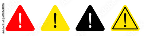 vector illustration: warning triangle, Caution signs, Symbols danger and warning signs symbol set isolated