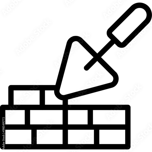 Trowel brick Icon