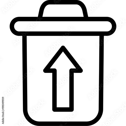 Trash can arrow up Icon