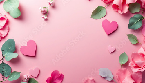 Pink paper texture background with handmade feel