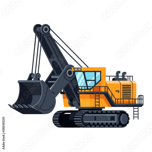 Heavy Duty Excavator Machine, Construction Equipment, Industrial Vehicle