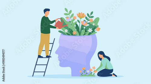 Cultivating mental health and personal growth with self-care concept