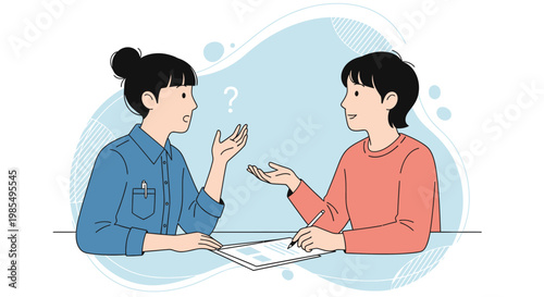 Business communication, people talking, discussion vector, office conversation, teamwork illustration, collaboration graphic