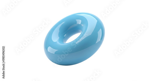 Shiny Blue Torus Shape
