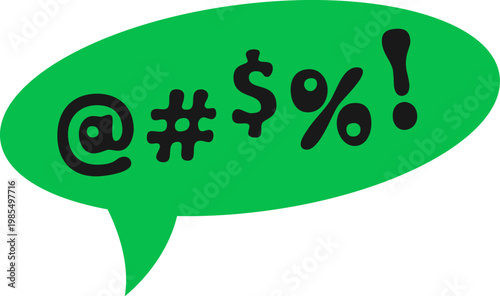 Swear speak cloud Y2K groovy sticker or hippie print. Dirty word retro 80s groovy vector tag, chat vulgar swear cute Y2K patch. Offensive expression or comment funny positive funky sticker or label