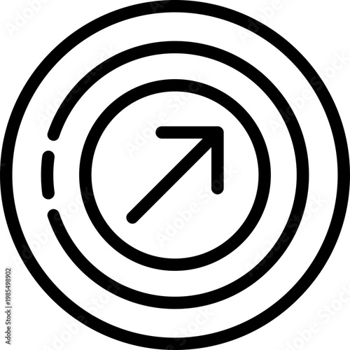 Circle arrow up right Icon
