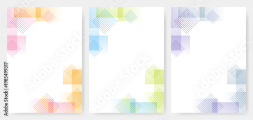 カラフルな幾何学模様の抽象的なフレーム