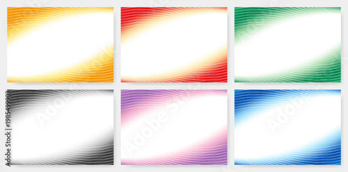カラフルで抽象的なグラデーションフレーム背景セット