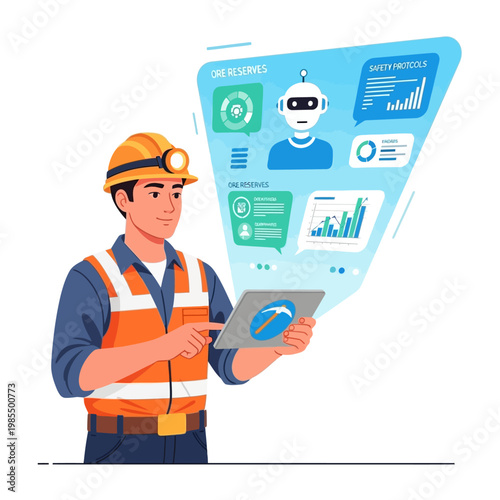 Miner uses tablet for augmented reality data analysis in mining operations