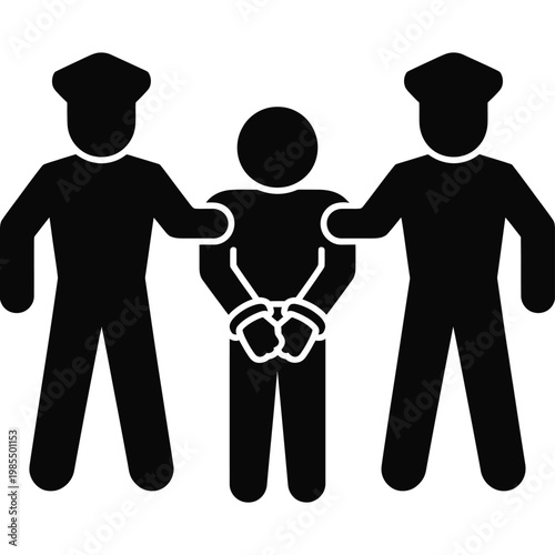 two policeman is a arrest a people vector art
